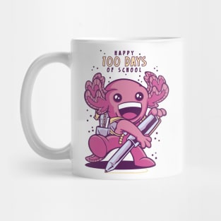 100 Days Of School Axolotl Mug